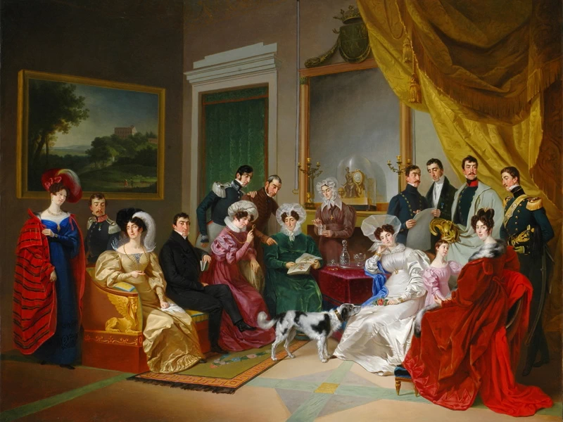 1794-Pietro Ayres - Ritratto della Famiglia La Marmora - Palazzo La Marmora, Bilella